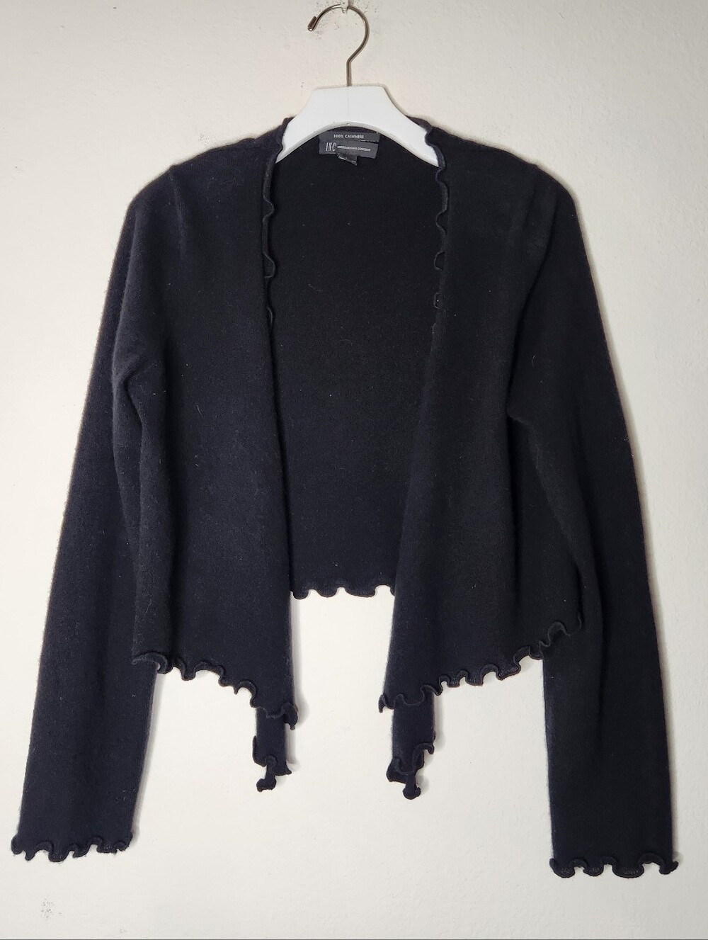 INC Concepts Womens Large Black 100% Cashmere Cardigan